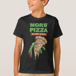 Camiseta Pizza Zombie, pizza sin muertos, regalo de horror