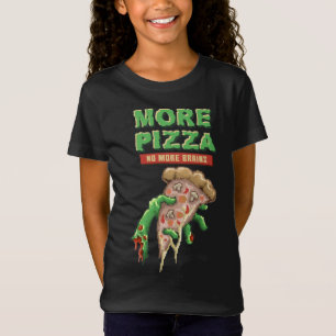 Camiseta Pizza Zombie, pizza sin muertos, regalo de horror