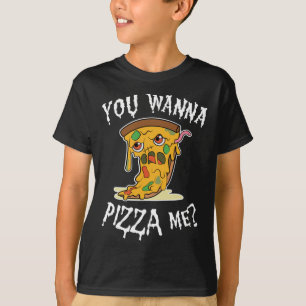 Camiseta Pizza Zombie Quieres pizza me Pun Halloween