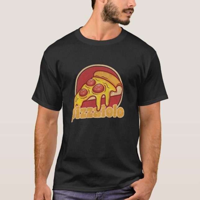 Camiseta pizzaiolo ilustracion de pastelería de regalo de p (Anverso)