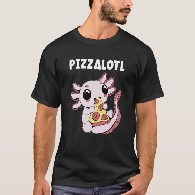 Camiseta Pizzalotl axolotl Cute salamander Amphibian Endang (Anverso)