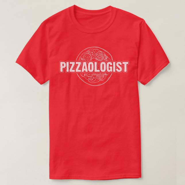 Camiseta Pizzaologista Gastronomía Italiana Pizzaholic Pizz (Diseño del anverso)
