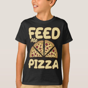 Camiseta Pizzas salami champiñón tomate Italia rojo blanco