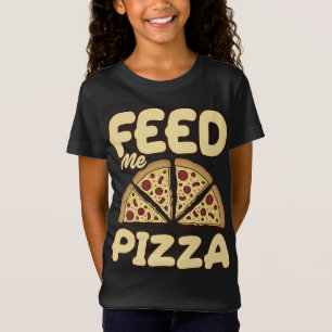 Camiseta Pizzas salami champiñón tomate Italia rojo blanco