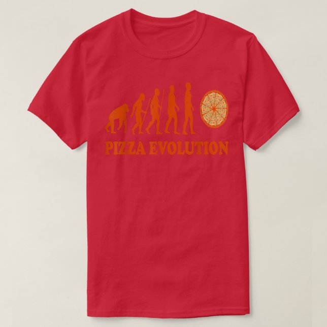 Camiseta Pizzas Salami Ham Mushroom Tomato Italy Red White  (Diseño del anverso)