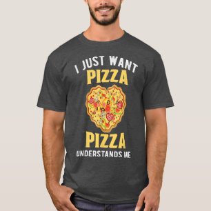 Camiseta Pizzas Salami Ham Tomate champiñón Italia Rojo Bla