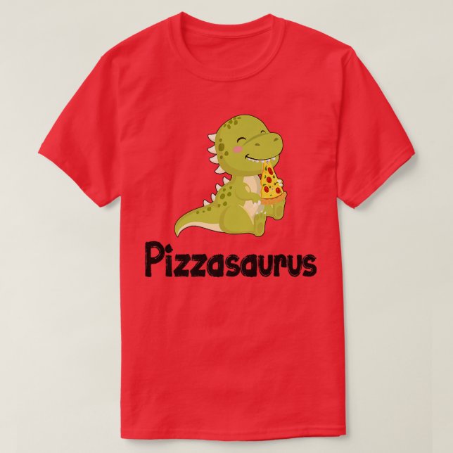 Camiseta Pizzasaurus Dinosaur Eating Pizza  1293  (Diseño del anverso)