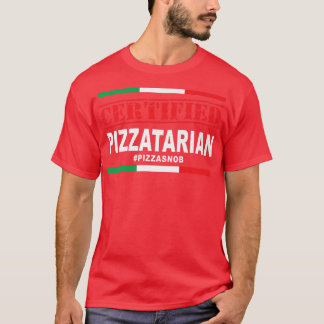 Camiseta Pizzatarian Certificado Snob Lover Slice Itali