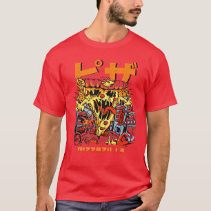 Camiseta Pizzazilla Graciosa Pizza Kaiju Monstruo culto jap