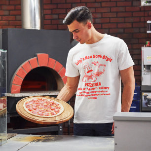 Camiseta Pizzería personalizada Gráfico detallado