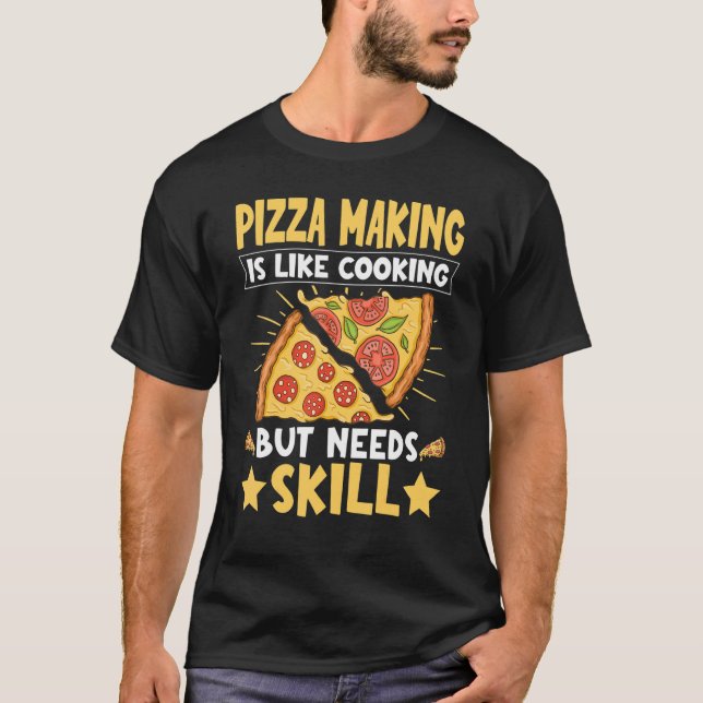 Camiseta Pizzeria Profesional Pizza Baker - Pizza Making (Anverso)