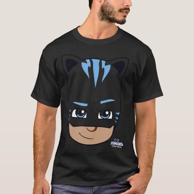 Camiseta Pj mascarilla retrato de héroe de poder de cara gr (Anverso)
