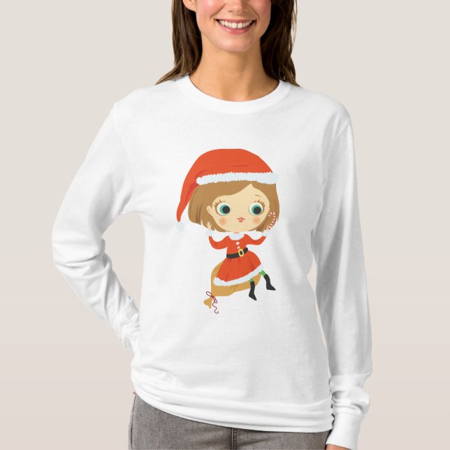 Camiseta PJs de la mujer de Navidad (Anverso)