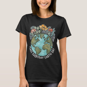 Camiseta Pla de hacer un ambiente de flores silvestres en e