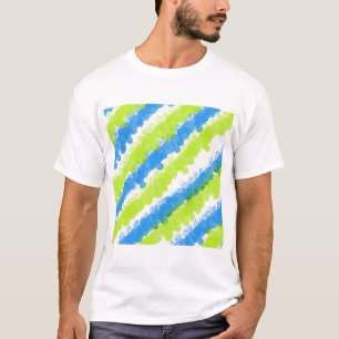 Camiseta Placa brillante azul y verde
