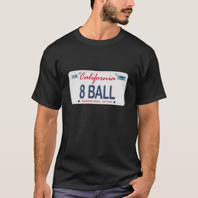 Camiseta Placa de 8 bolas (Anverso)