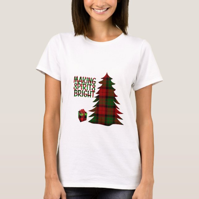 Camiseta Placa de árbol de Navidad (Anverso)