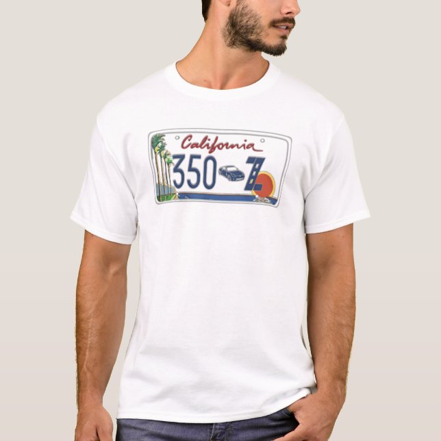 Camiseta Placa de California 350Z (Anverso)