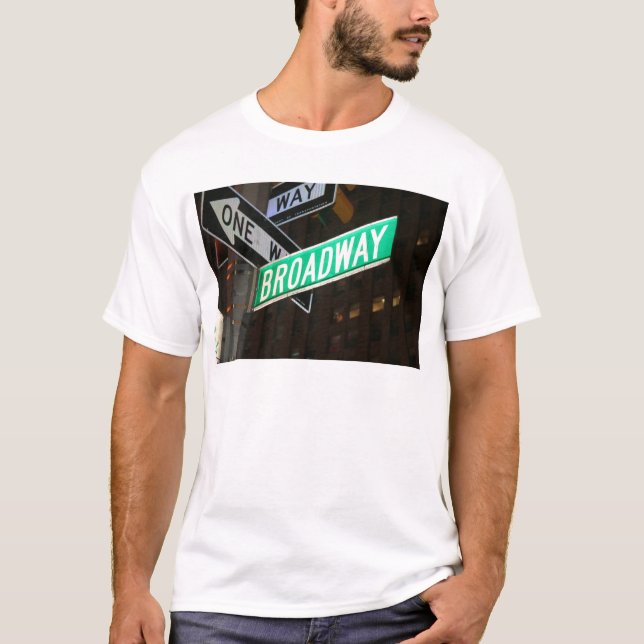 Camiseta Placa de calle de Broadway (Anverso)