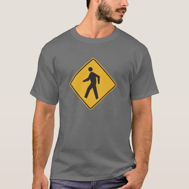 Camiseta Placa de calle del paso de peatones (Anverso)