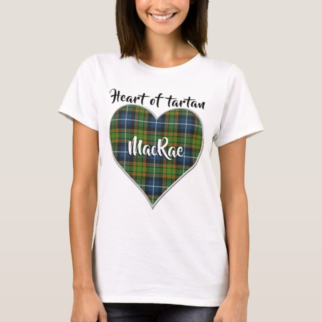 Camiseta Placa de caza MacRae del Clan de Tartán (Anverso)
