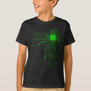 Camiseta Placa de circuito divertida computadora electrónic