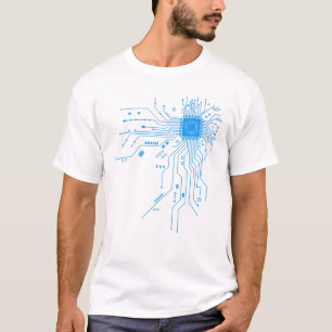 Camiseta Placa de circuito divertida computadora electrónic