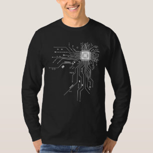 Camiseta Placa de circuito divertida computadora electrónic