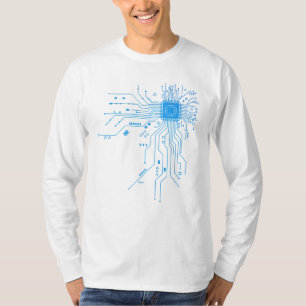 Camiseta Placa de circuito divertida computadora electrónic
