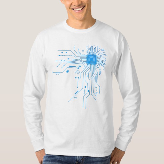 Camiseta Placa de circuito divertida computadora electrónic (Anverso)