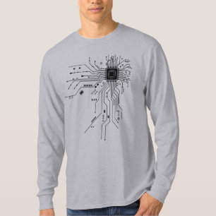 Camiseta Placa de circuito divertida computadora electrónic