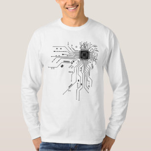 Camiseta Placa de circuito divertida computadora electrónic