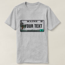 Placa de encargo de Maine del texto