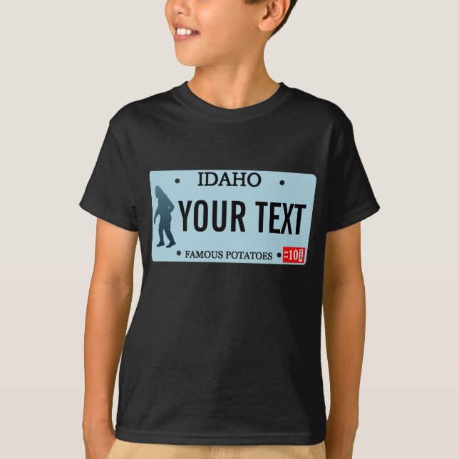 Camiseta Placa de Idaho Sasquatch (Anverso)