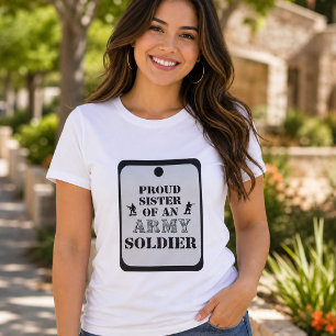 Camiseta Placa de identificación del ejército de mujeres or