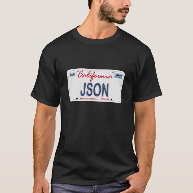 Camiseta Placa de JSON (Anverso)