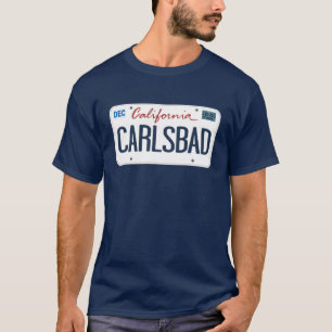 Camiseta Placa De Licencia Carlsbad California T Shirt
