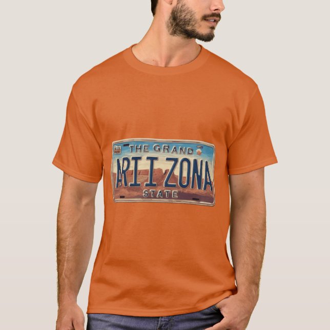 Camiseta Placa de licencia de Arizona (Anverso)