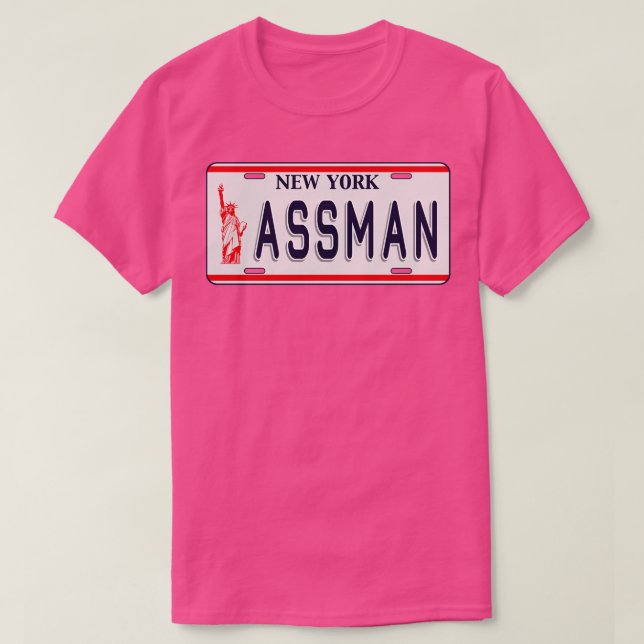 Camiseta Placa de licencia de Assman (Diseño del anverso)