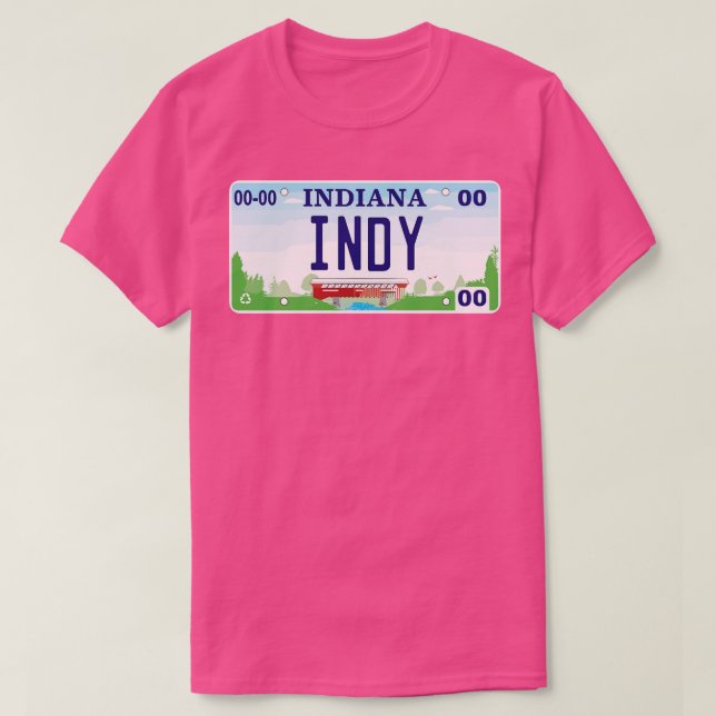Camiseta Placa de licencia de Indianapolis (Diseño del anverso)
