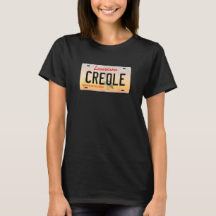 Camiseta Placa de licencia de Louisiana criolla
