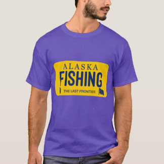 Camiseta Placa de licencia de pesca Alaska