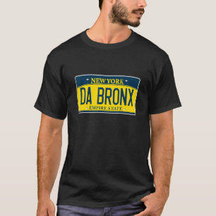 Camiseta Placa de licencia del barrio de Da Bronx en Nueva 