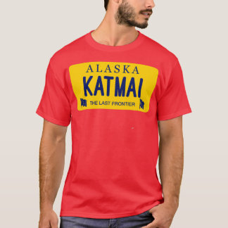 Camiseta Placa de licencia Katmai Alaska 1