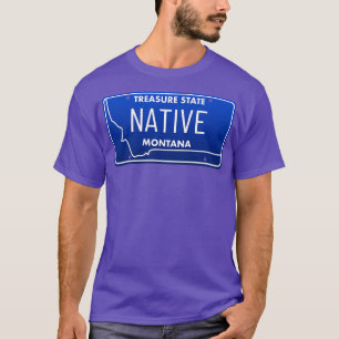 Camiseta Placa de licencia nativa de Montana