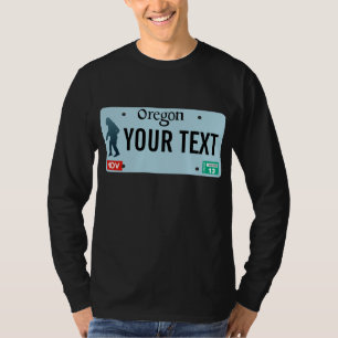 Camiseta Placa de licencia Oregon Sasquatch