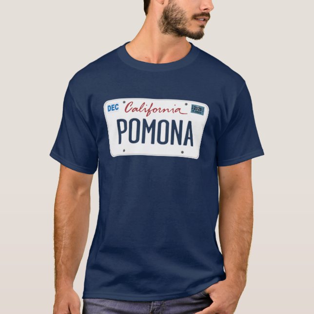 Camiseta Placa De Licencia Pomona California T Shirt (Anverso)