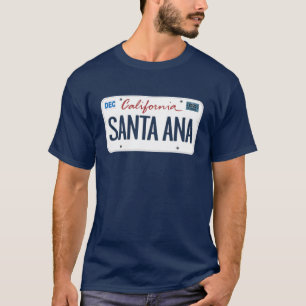 Camiseta Placa de licencia Santa Ana California T Shirt