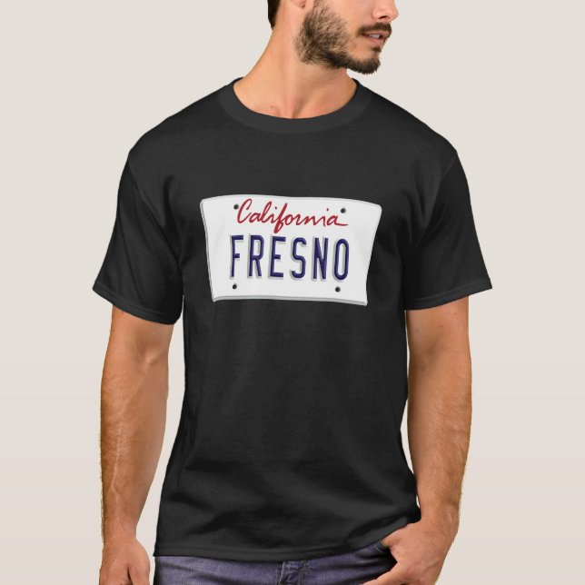 Camiseta Placa de licencias Fresno Los Angeles LA Californi (Anverso)
