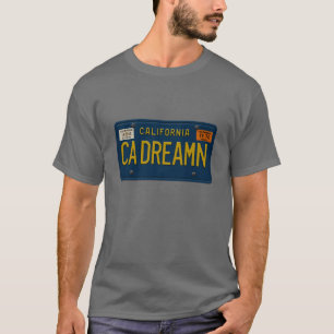 Camiseta Placa de Matrícula Retro 1969 California Sueño 